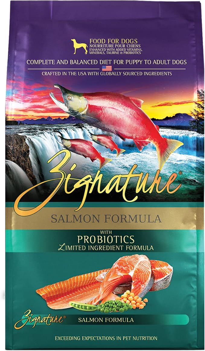 Zignature Salmon Formula Dry Cat Food | Limited Ingredient Grain-Free Cat Food | 4lbs