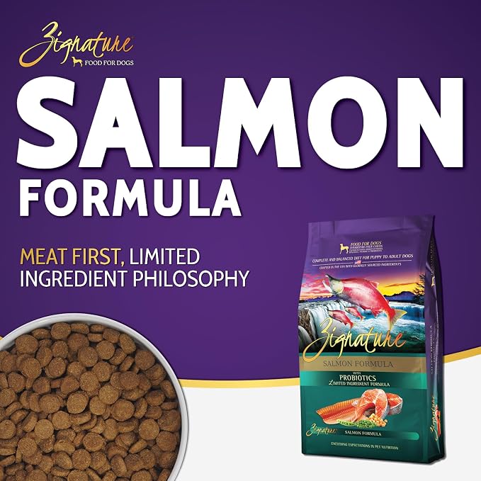 Zignature Salmon Formula Dry Cat Food | Limited Ingredient Grain-Free Cat Food | 4lbs