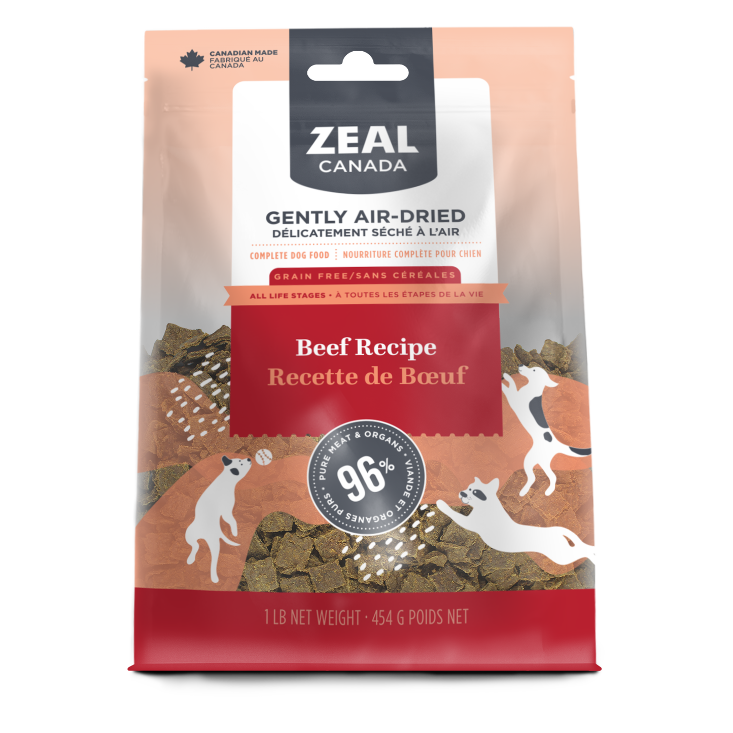 Zeal Canada Gently Air-Dried Recipe Dry Dog Food [Wt : 1lb/454 g]