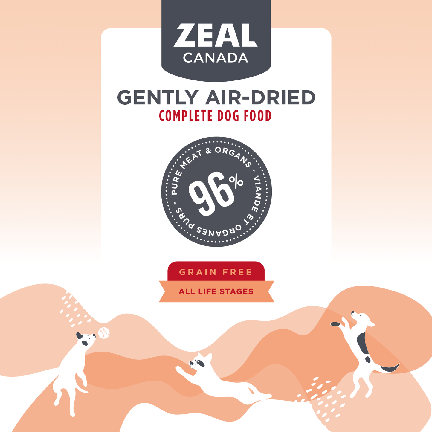 Zeal Canada Gently Air-Dried Recipe Dry Dog Food [Wt : 1lb/454 g]