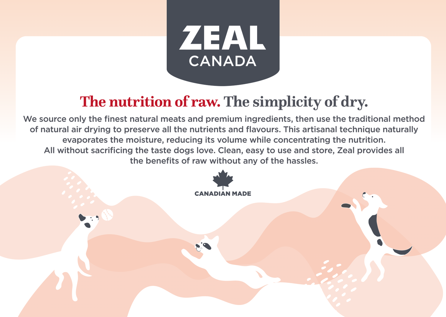 Zeal Canada Gently Air-Dried Recipe Dry Dog Food [Wt : 1lb/454 g]