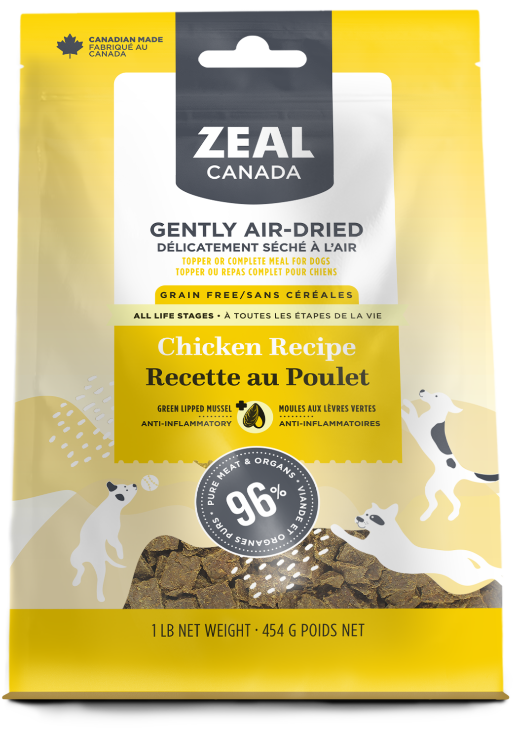 Zeal Canada Gently Air-Dried Recipe Dry Dog Food [Wt : 1lb/454 g]
