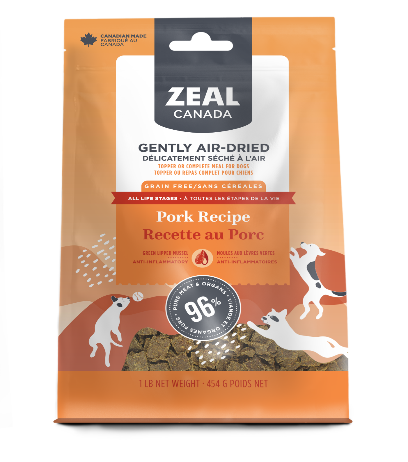 Zeal Canada Gently Air-Dried Recipe Dry Dog Food [Wt : 1lb/454 g]