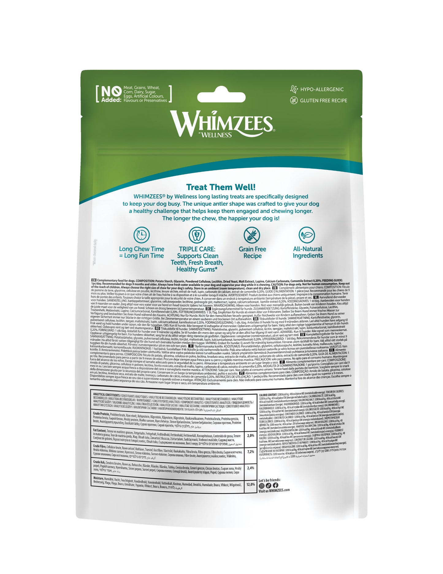 Whimzees Antler Dental Treats For Dogs