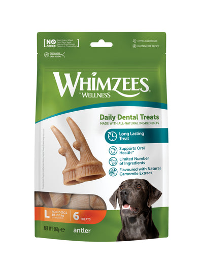 Whimzees Antler Dental Treats For Dogs