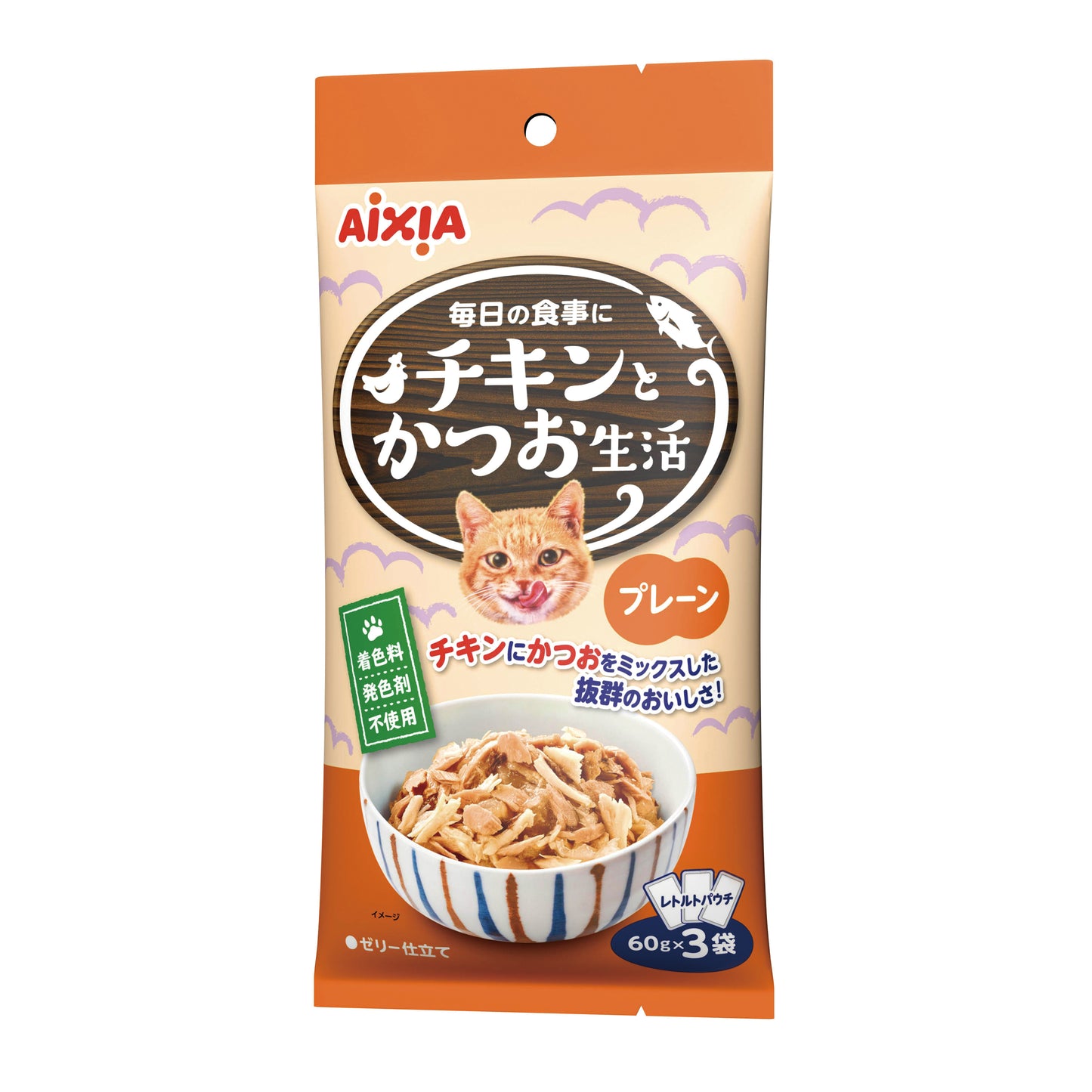 Aixia Chicken and Fish Life Pouches 60g x 3