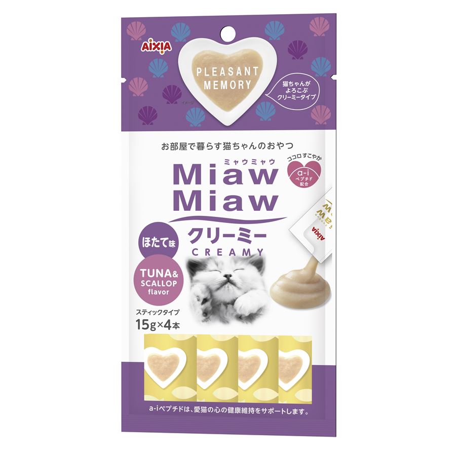 Aixia Miaw Miaw Creamy Purée Cat Treats 15g x4