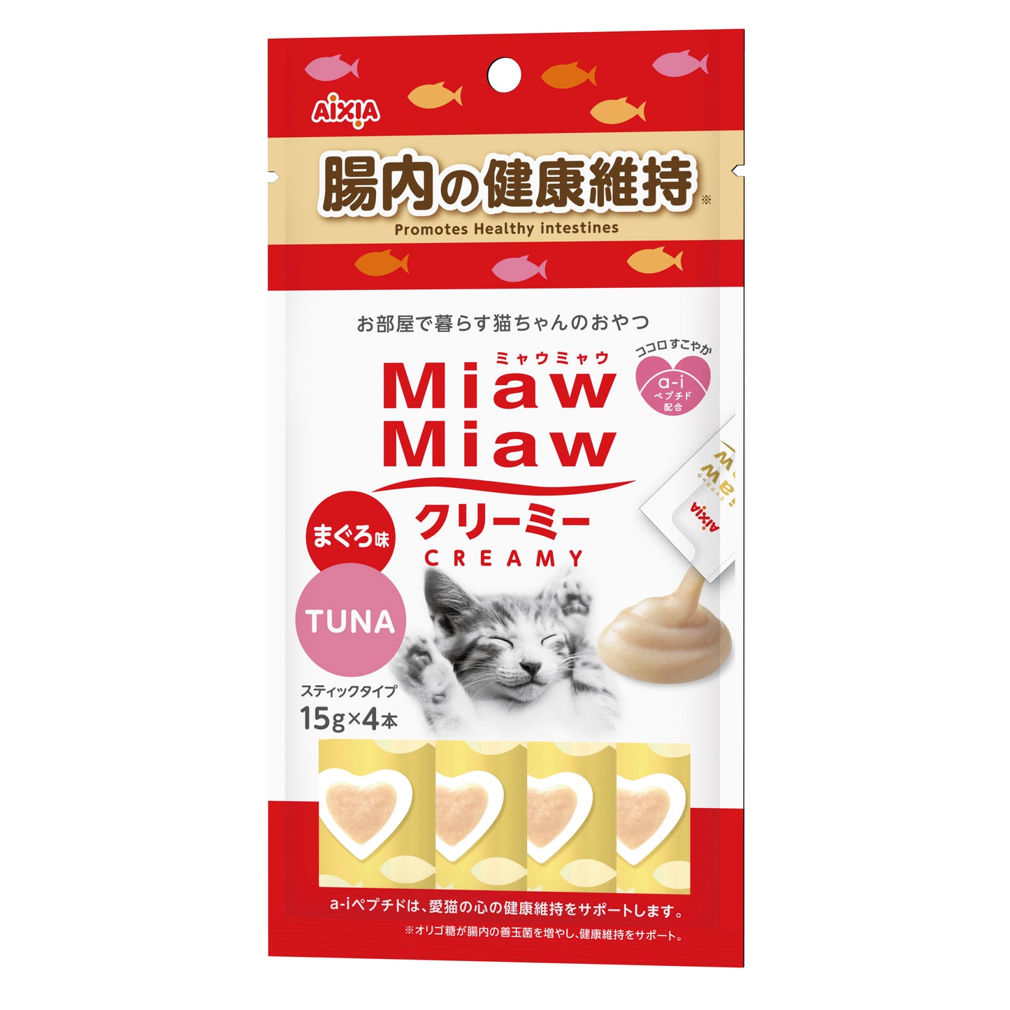 Aixia Miaw Miaw Creamy Purée Cat Treats 15g x4