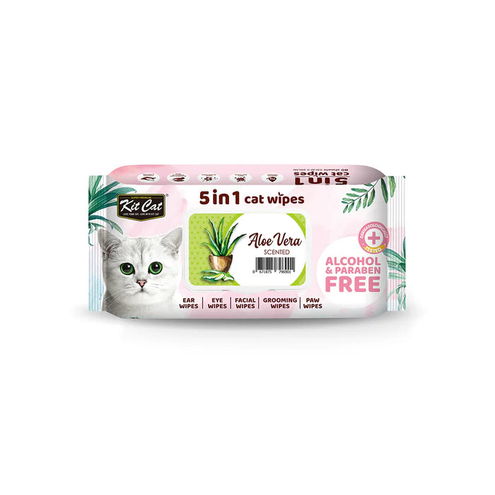 Kit Cat 5 in 1 Cat Wipes 80 sheets