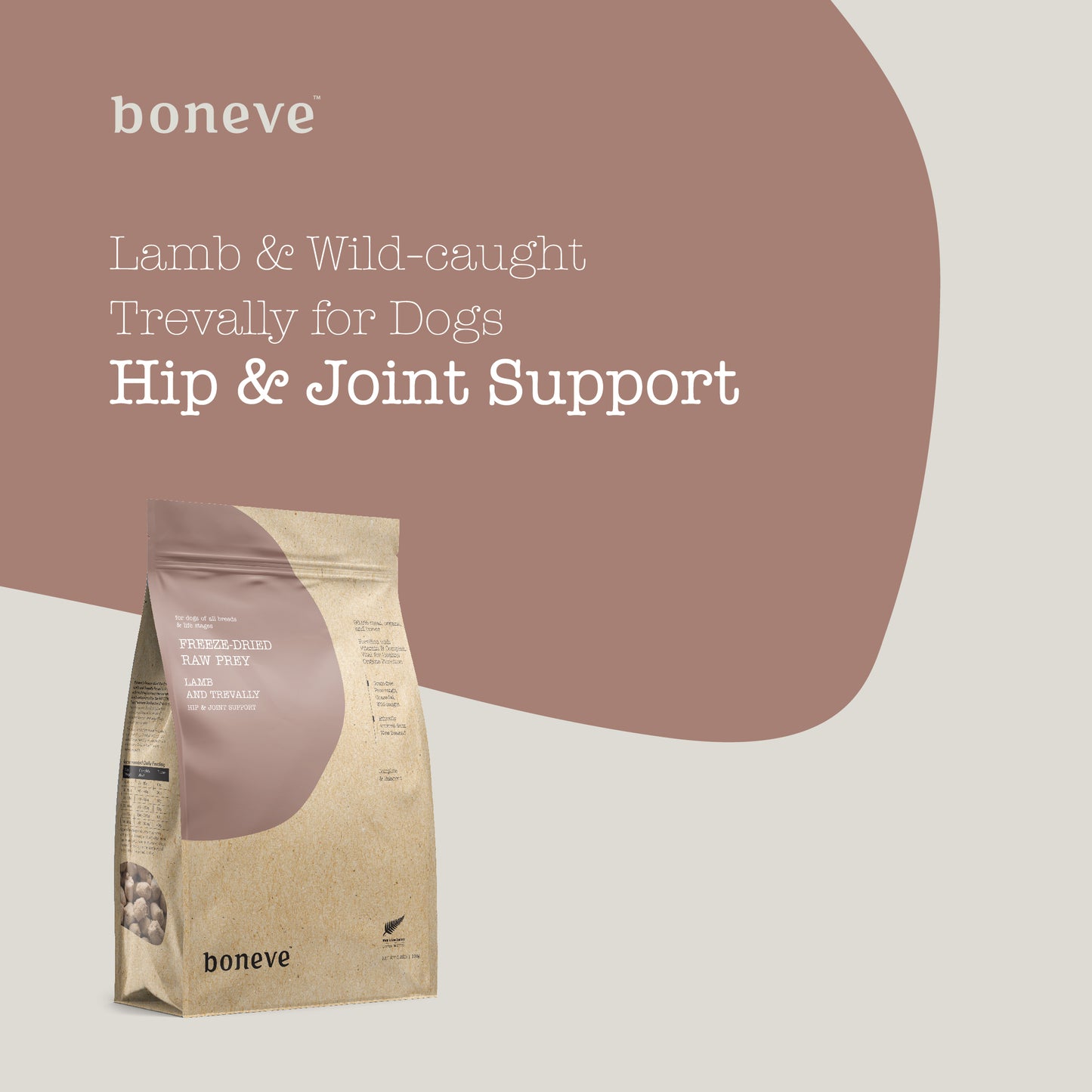 Boneve Freeze Dried Dog Food (Lamb & Trevally)