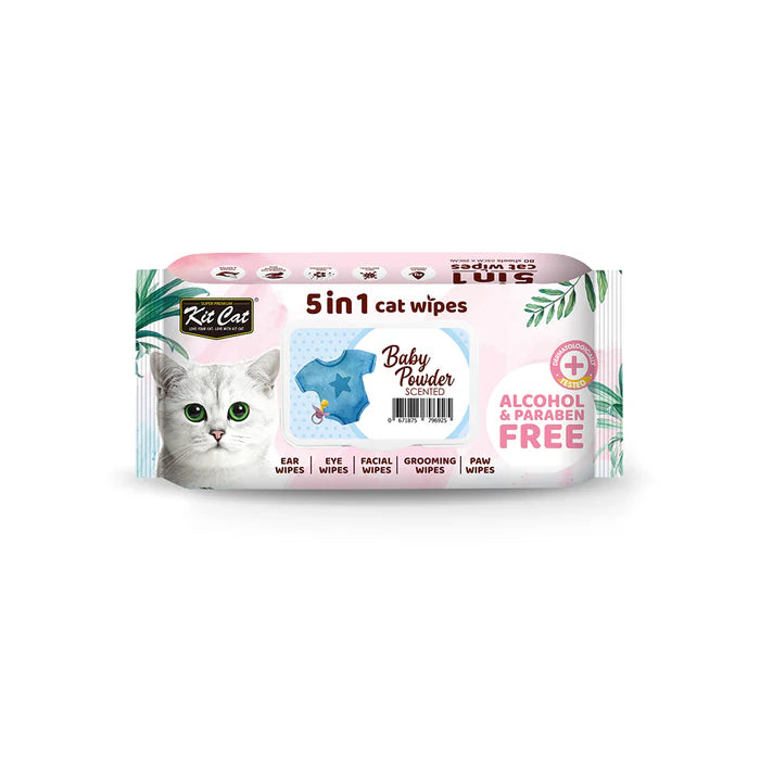 Kit Cat 5 in 1 Cat Wipes 80 sheets