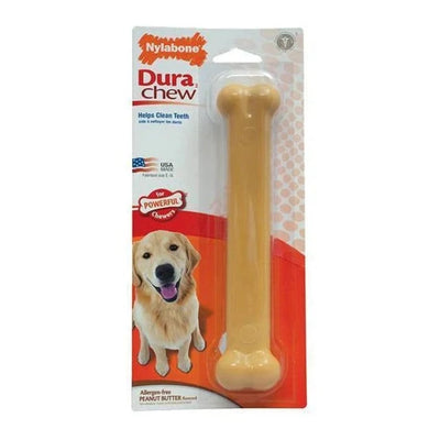 nylabone dura chew bone- Dog Treat - Peanut Butter - Regular