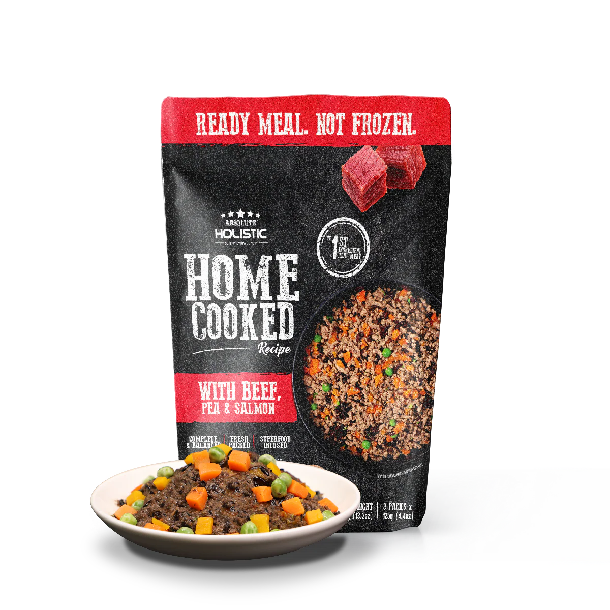 Absolute Holistic Home Cooked Recipe Dog Wet Food 125g x 3pcs