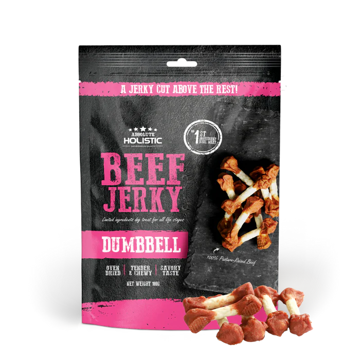 Absolute Holistic Beef Jerky Dog Treats 100g