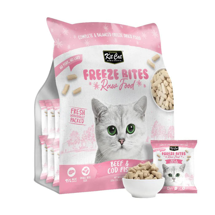 Kit Cat Freeze Bites Raw Food for Cats 225g (15g x 15)
