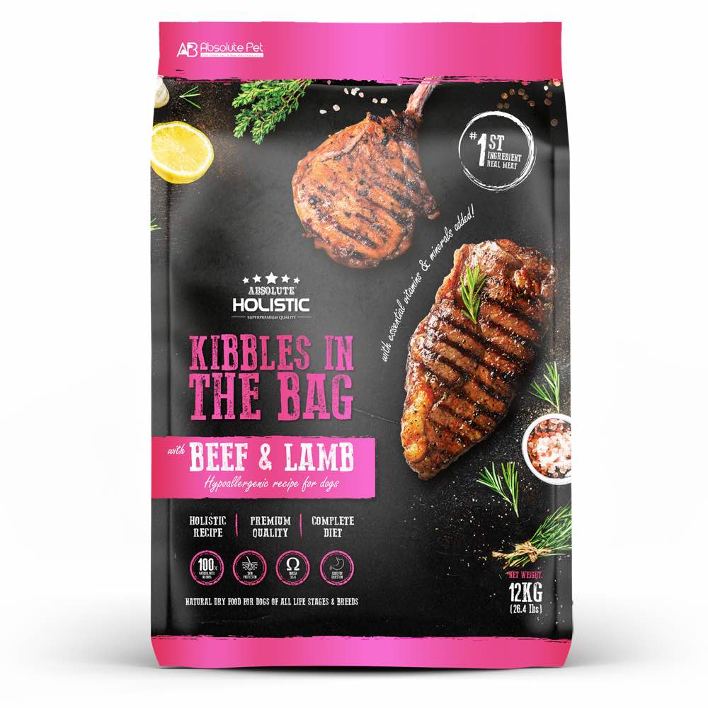 Absolute Holistic Kibbles In The Bag Dog Dry Food 12kg