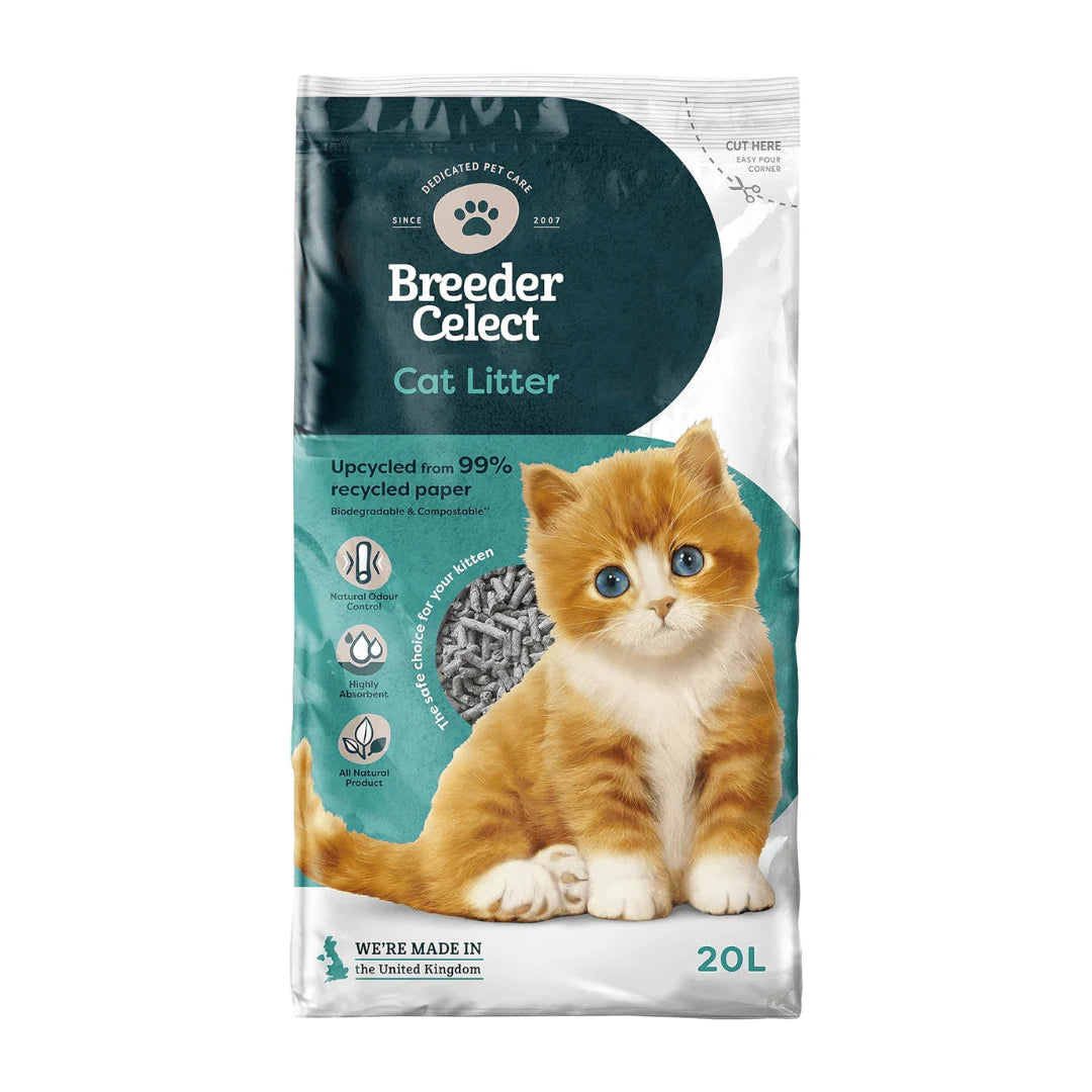 Breeder Celect Recycled Paper Cat Litter 10L - 30L