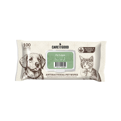 Care For The Good Antibacterial Pet Wipes - Forest, 100 pcs