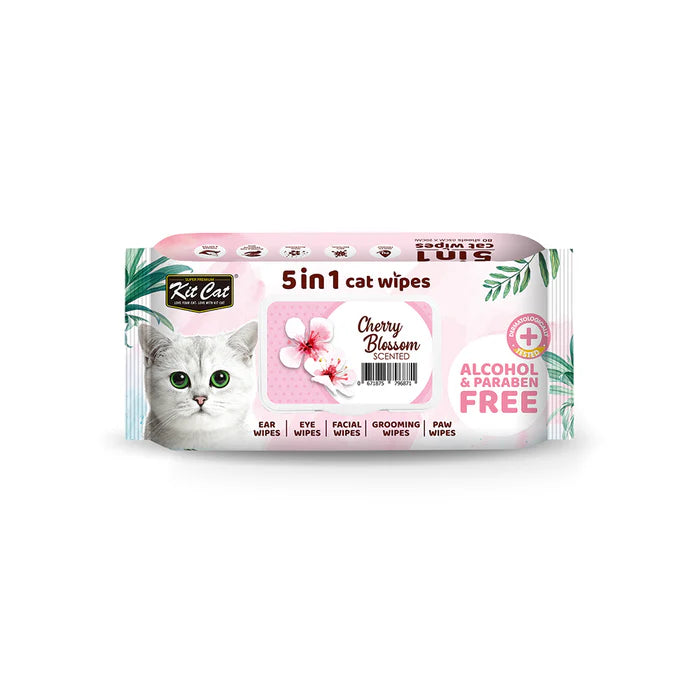 Kit Cat 5 in 1 Cat Wipes 80 sheets