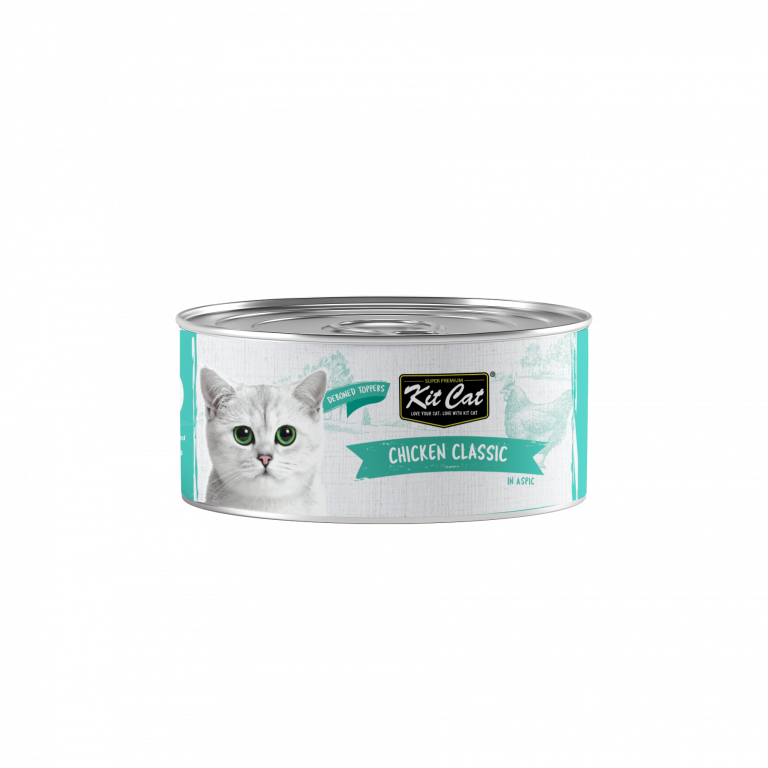 Kit Cat Chicken Deboned Toppers Grain-Free Cat Food 80g x 24pcs