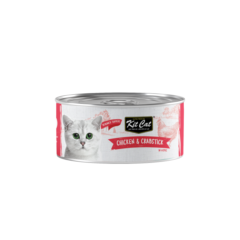 Kit Cat Chicken Deboned Toppers Grain-Free Cat Food 80g x 24pcs
