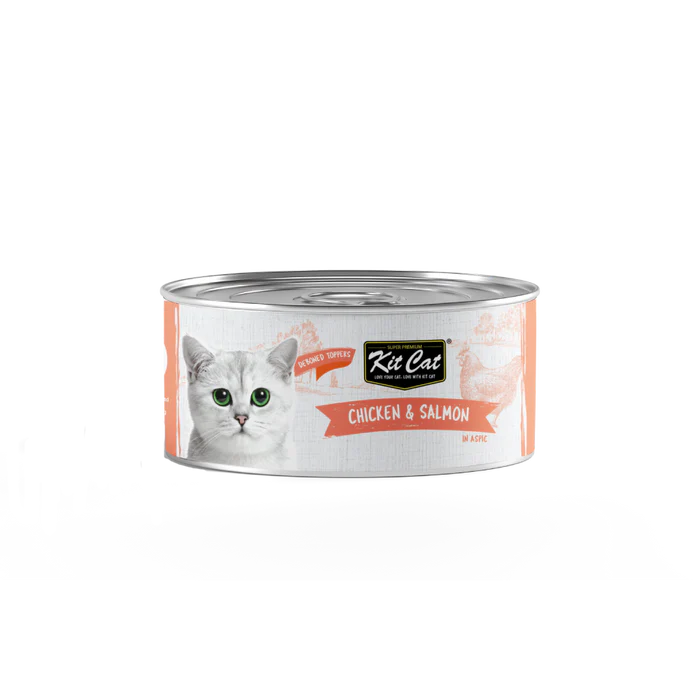 Kit Cat Chicken Deboned Toppers Grain-Free Cat Food 80g x 24pcs