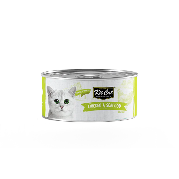 Kit Cat Chicken Deboned Toppers Grain-Free Cat Food 80g x 24pcs