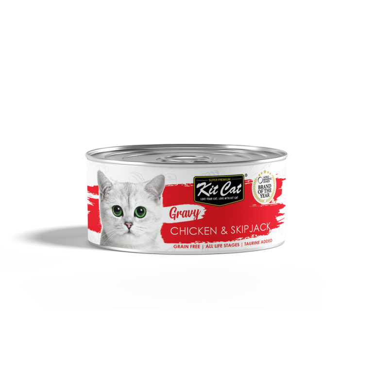 Kit Cat Chicken Gravy Canned Cat Wet Food 70g x 24pcs