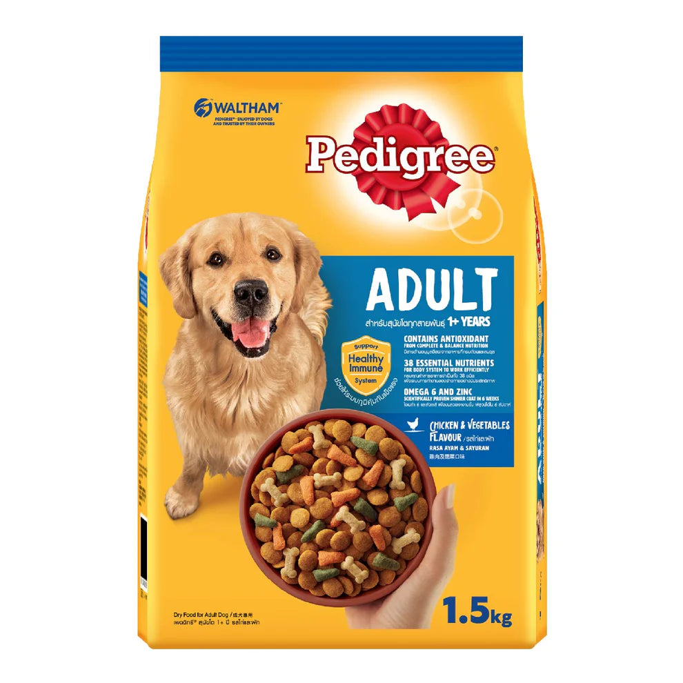 Pedigree Adult Dog Dry Food 1.5kg & 3kg