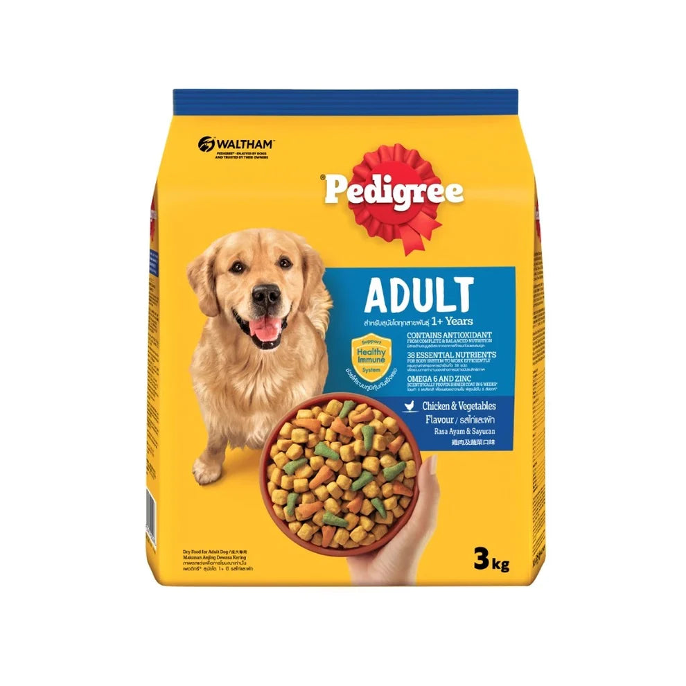 Pedigree Adult Dog Dry Food 1.5kg & 3kg