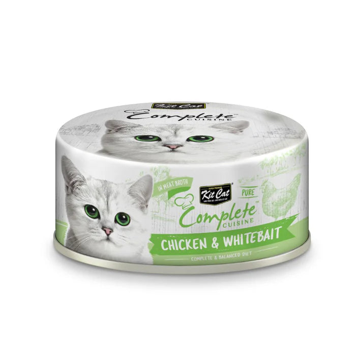 Kit Cat Pure Complete Cuisine Chicken Cat Wet Food 70g x 24pcs