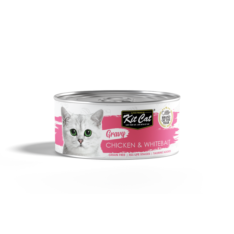 Kit Cat Chicken Gravy Canned Cat Wet Food 70g x 24pcs
