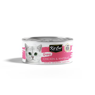 Kit Cat Chicken Gravy Canned Cat Wet Food 70g x 24pcs