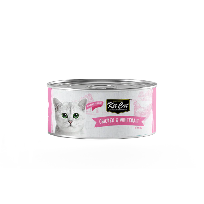 Kit Cat Chicken Deboned Toppers Grain-Free Cat Food 80g x 24pcs