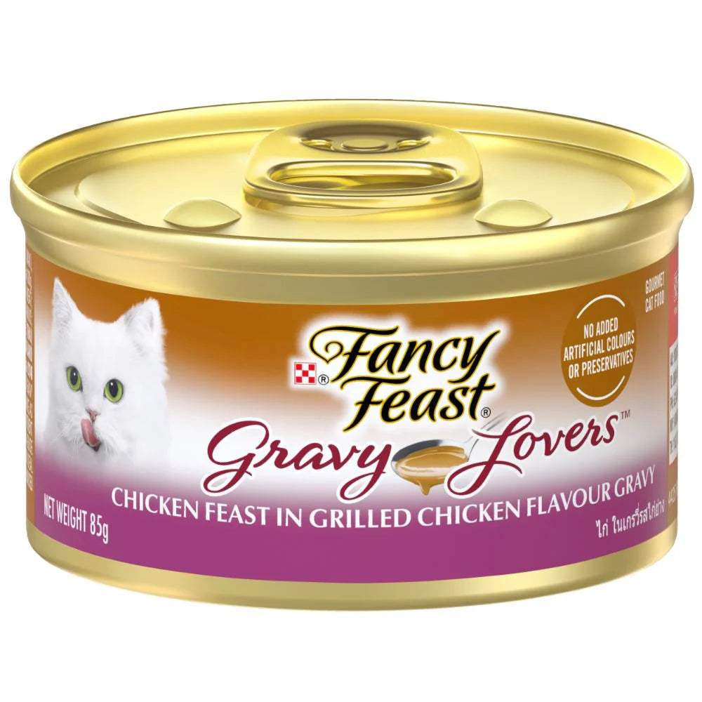 Fancy Feast Gravy Lovers Canned Cat Wet Food 85g x 24pcs