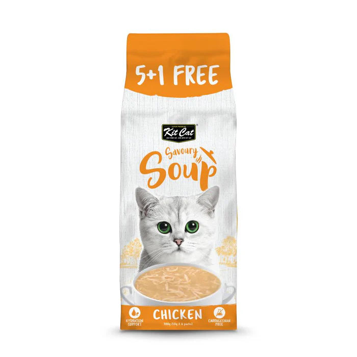 Kit Cat Savoury Soup / Milk Pouches for Cats 50g x 6