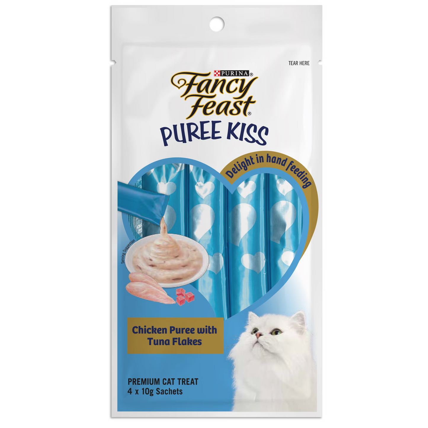 Fancy Feast Puree Kiss Wet Cat Treats 10g x 4pcs