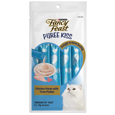 Fancy Feast Puree Kiss Wet Cat Treats 10g x 4pcs