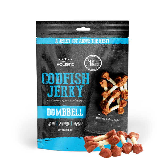 Absolute Holistic Codfish Jerky Dog Treats 100g