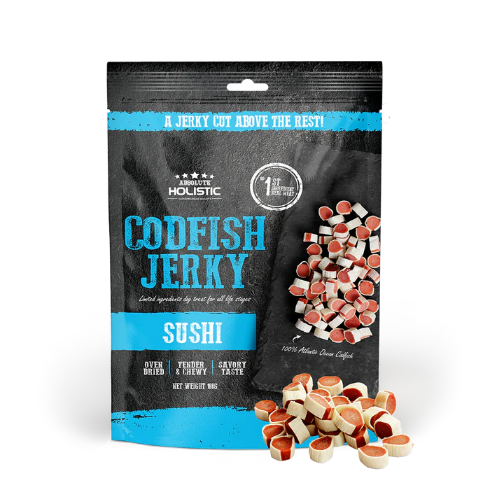 Absolute Holistic Codfish Jerky Dog Treats 100g