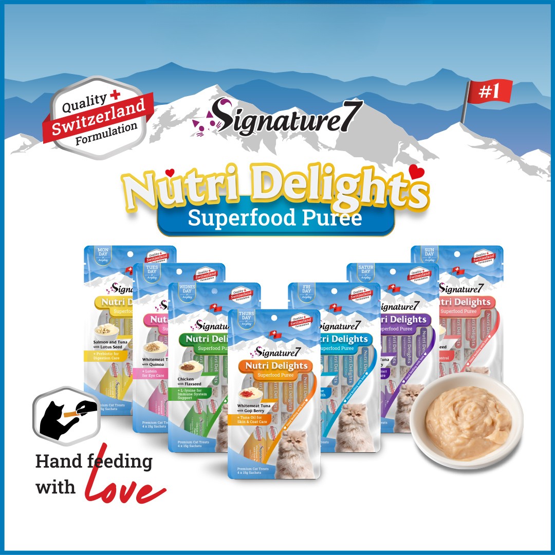 Signature7 Nutri Delights Superfood Puree Cat Treats 60g [MAY 18 CLEARANCE]