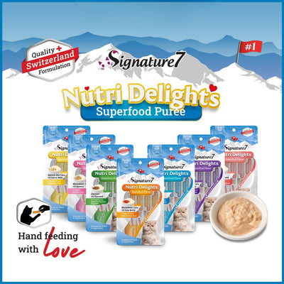Signature7 Nutri Delights Superfood Puree Cat Treats 60g [MAY 18 CLEARANCE]
