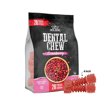 Absolute Holistic Dog Dental Chew Medium Dog Treats 500g