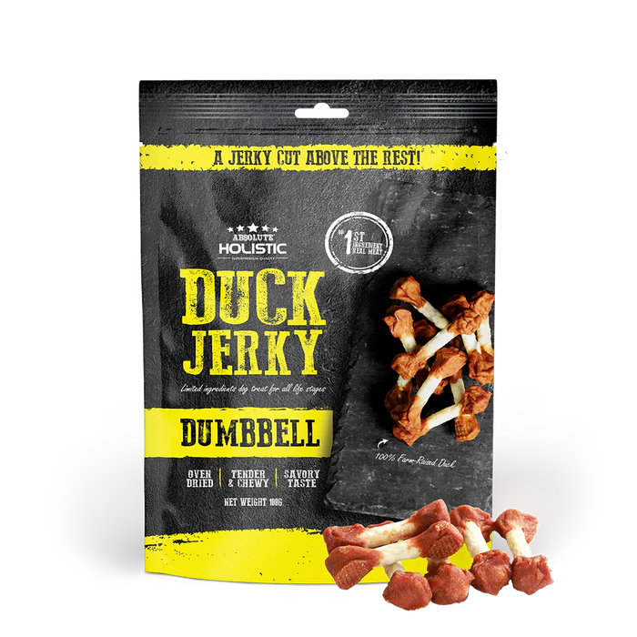 Absolute Holistic Duck Jerky Dog Treats 100g