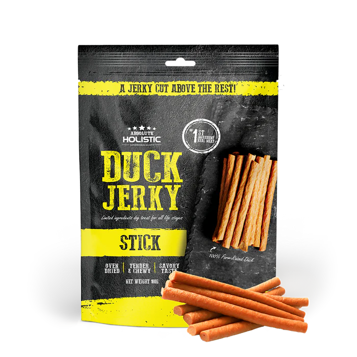 Absolute Holistic Duck Jerky Dog Treats 100g