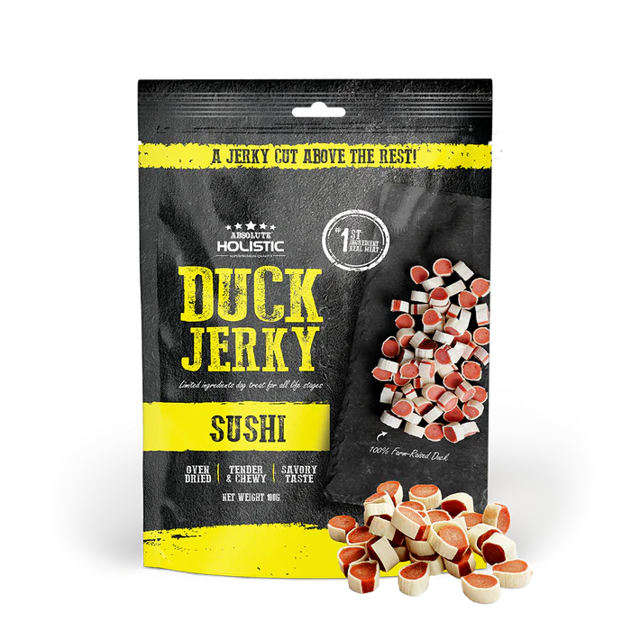 Absolute Holistic Duck Jerky Dog Treats 100g