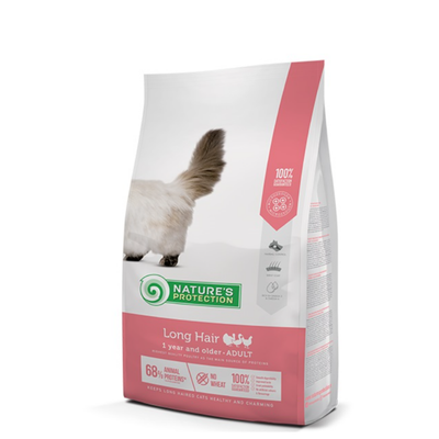 Nature's Protection Long Hair Adult Cat Dry Food - 2kg