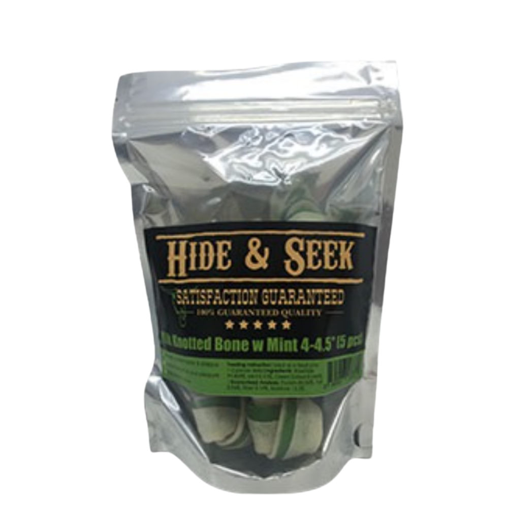 Hide & Seek Knotted Bone (w/ Mint & w/Milk)- Dog Chew Treat