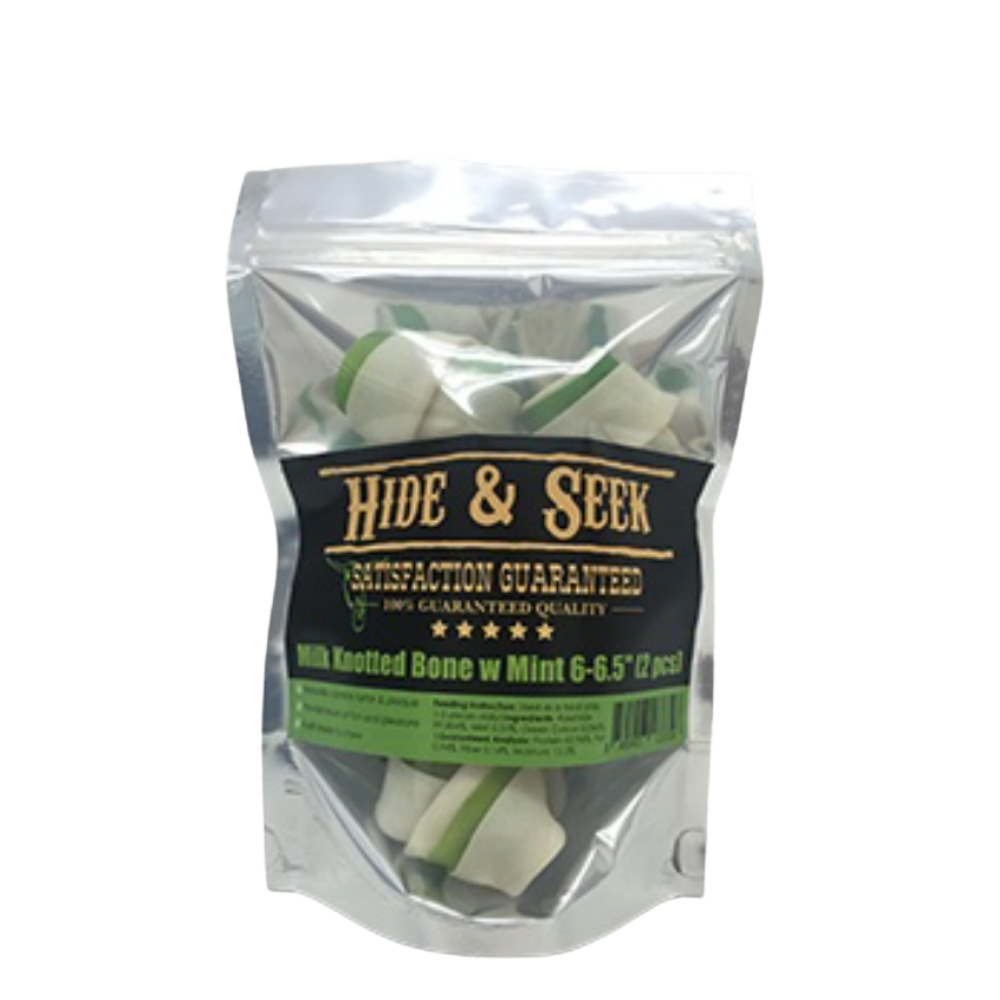Hide & Seek Knotted Bone (w/ Mint & w/Milk)- Dog Chew Treat