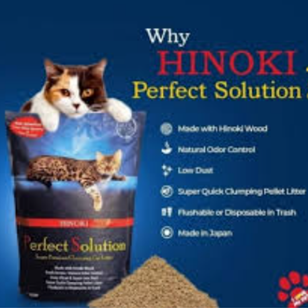 Perfect Solution - Hinoki Wood Clumping Cat Litter 7L